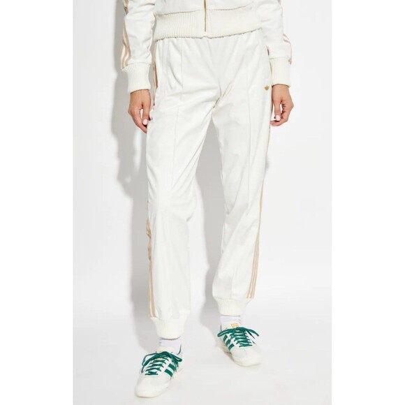 adidas Originals  Track  Pants Wonder White Sz L WMN Velvet Jogger new - Picture 12 of 15